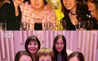 My Pantene team, today and 15 years ago!