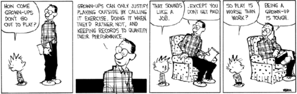 Calvin & Hobbes dad doesn't play